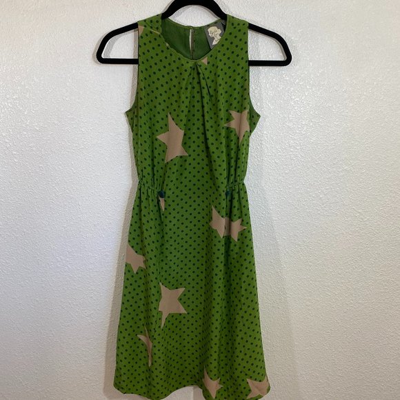Anthropologie Dresses & Skirts - girls from savoy star green sleeveless dress